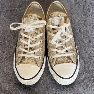 Gold Glitter Converse
